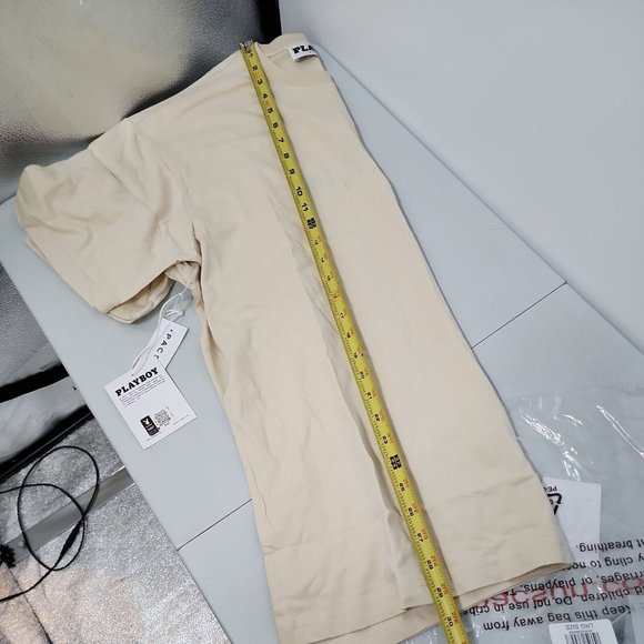 NEW Playboy Pacsun Puff Logo Tee Shirt Men's Size Large Ivory short sleeve NWT - Picture 6 of 11